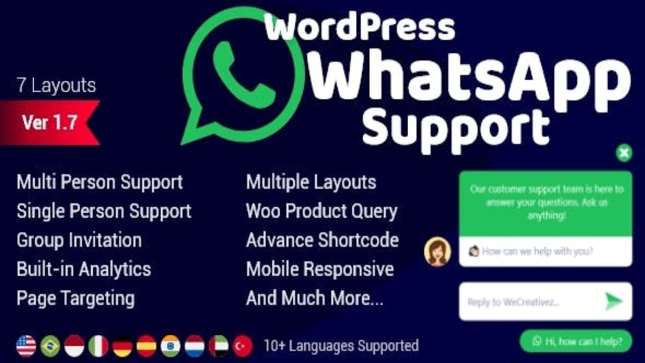 Descargar WordPress WhatsApp Support Pro Plugins-Wp