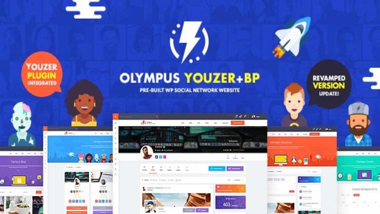 Descargar Olympus - Powerful BuddyPress Theme for Social Networking Pro Plugins-Wp
