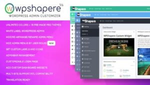 Descargar WPShapere - Wordpress Admin Theme Plugins-Wp