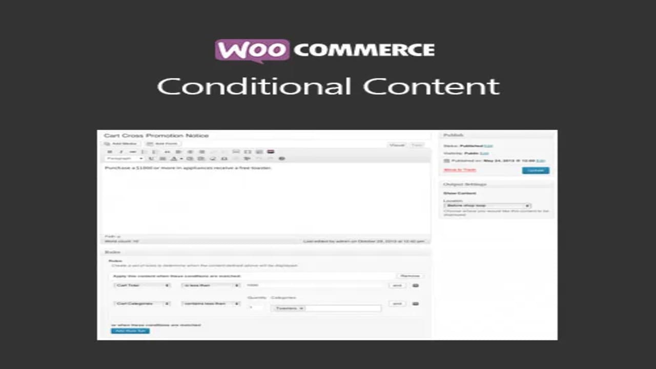 Descargar WooCommerce Conditional Content Plugins-WP