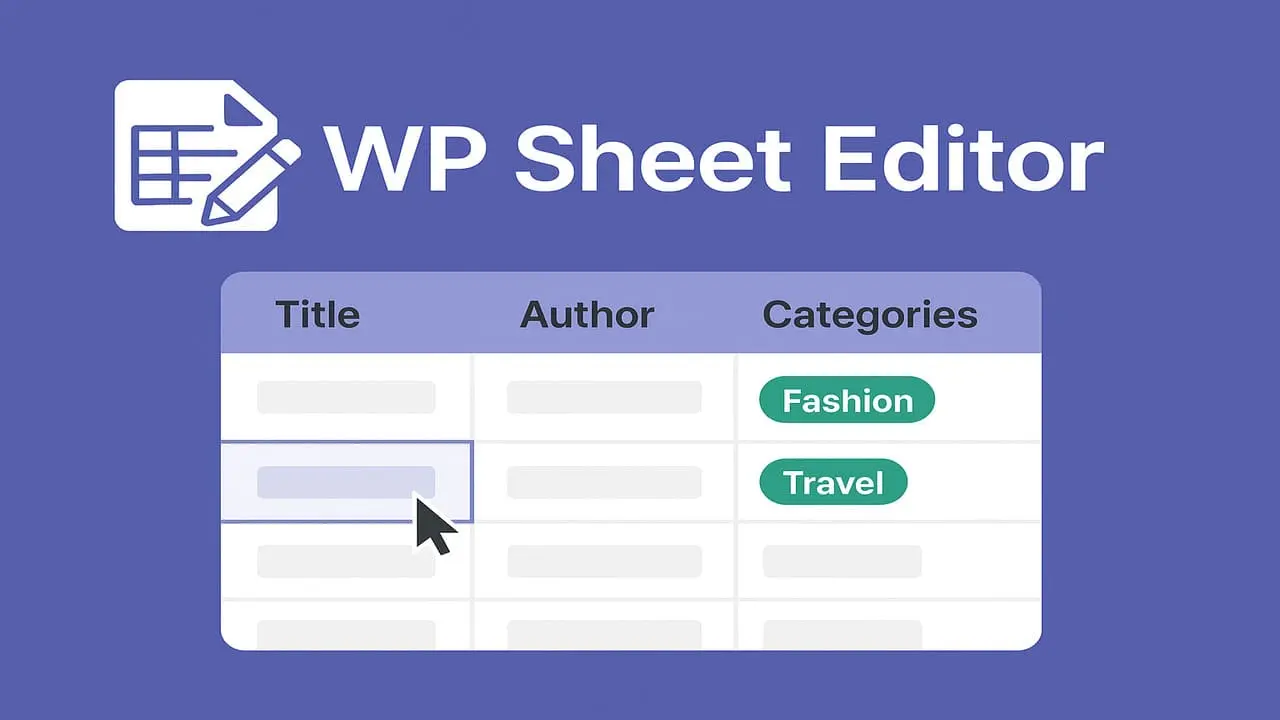 WP Sheet Editor Premium: Interfaz tipo hoja de cálculo para editar WordPress de forma masiva y eficiente