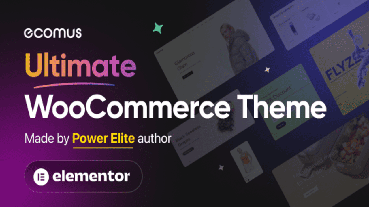 “Ecomus Theme – Plantilla multipropósito WooCommerce para tiendas online rápidas y elegantes”