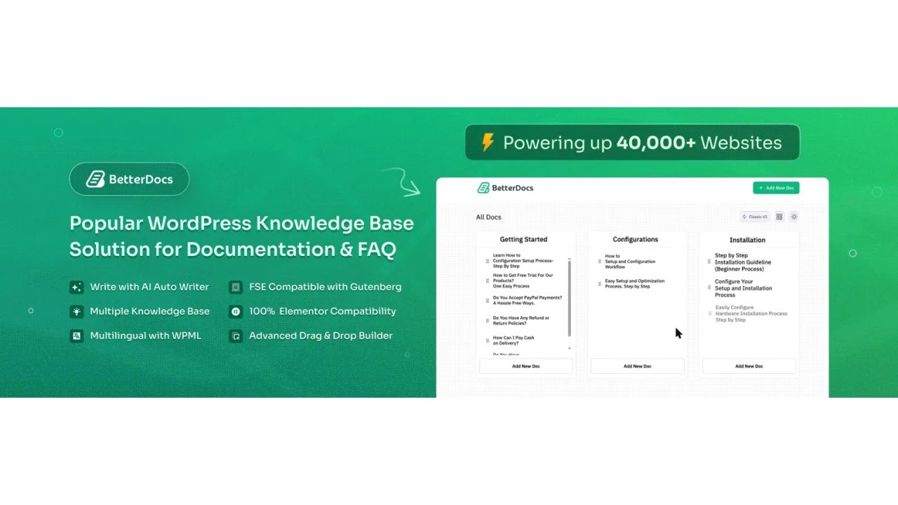 BetterDocs Pro — base de conocimiento para WordPress